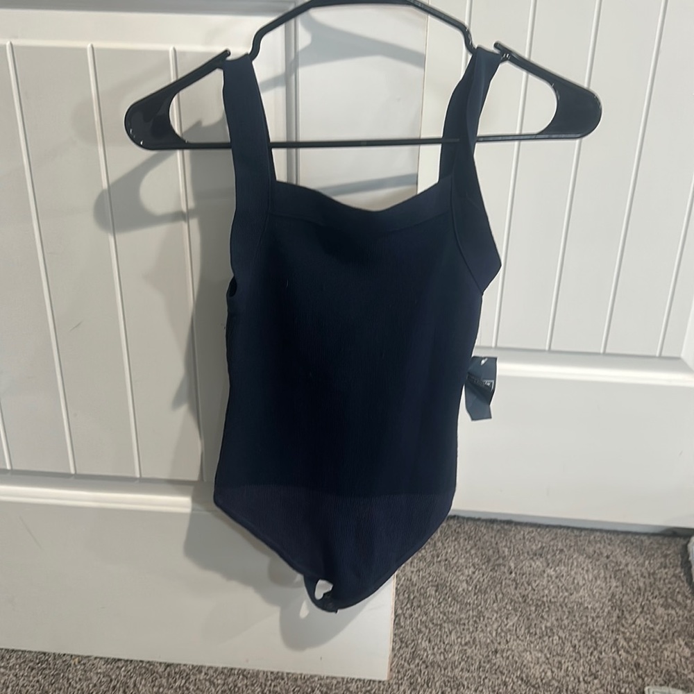 New never worn navy blue bodysuit